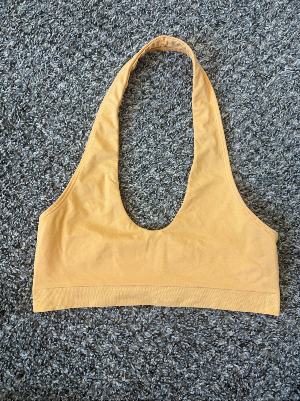 Seamless Halter Bralette in Mustard